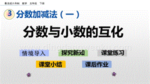 青島版（六年制）五年級下冊3.7 分數與小數的互化 ppt課件