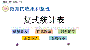 冀教版小學數學三年級下冊 5.2 復式統計表 課件