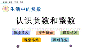 冀教版六年級下冊數(shù)學 1.2 認識負數(shù)和整數(shù) 教學課件