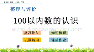 冀教版一年級下冊數(shù)學 整理與評價.1 100以內(nèi)數(shù)的認識 教學課件