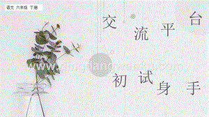 部編人教版小學語文六年級下冊交流平臺初試身手課件
