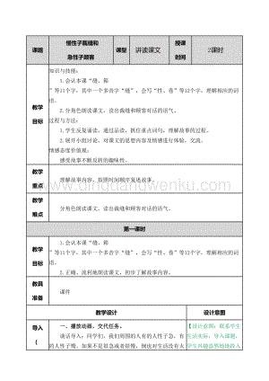 部編人教版小學語文三年級下冊 慢性子裁縫和急性子顧客教案