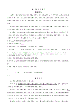 部編人教版小學(xué)語文三年級下冊 類文閱讀-24火燒云