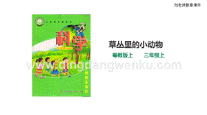 粵教版科學三年級上冊1.4草地里的小動物（課件