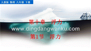 人教版八年級(jí)下冊(cè)物理10.1 浮力 教學(xué)PPT課件
