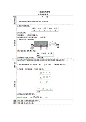人教版二年級下冊數(shù)學(xué) 1數(shù)據(jù)收集整理 學(xué)案