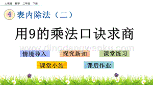 人教版二年級下冊數學 4.2 用9的乘法口訣求商 PPT課件