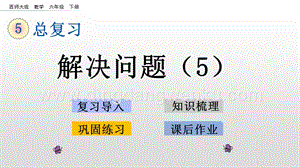 西師大版六年級下冊數學總復習1.18 解決問題（5） ppt課件.pptx