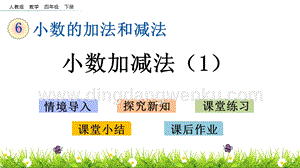 人教版小學數學四年級下冊第六單元6.1 小數加減法（1） PPT課件
