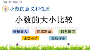 人教版小學數學四年級下冊第四單元4.7 小數的大小比較 PPT課件