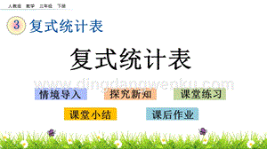 人教版小學數學三年級下冊第三單元3.1 復式統計表 PPT課件