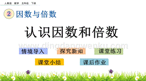 人教版小學數學五年級下冊第二單元2.1 認識因數和倍數 PPT課件