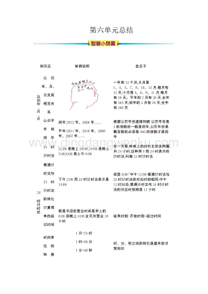 人教版小學(xué)數(shù)學(xué)三年級(jí)下冊(cè)第六單元知識(shí)清單