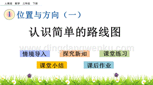 人教版小學數學三年級下冊第一單元1.4 認識簡單的路線圖 PPT課件