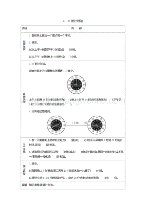 人教版小學(xué)數(shù)學(xué)三年級(jí)下冊(cè)第六單元2 24時(shí)計(jì)時(shí)法 導(dǎo)學(xué)案