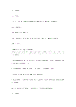 幼兒園中班體育教學(xué)： 戶外體育活動(dòng)案例教案