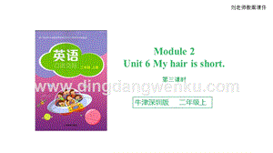牛津版（深圳用）二年級上冊英語 Unit 6 My hair is short.第三課時ppt