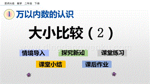 西師大版二年級下冊數學第一單元 1.9 大小比較（2） PPT課件