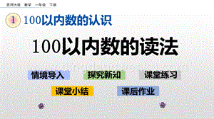 西師大版一年級下冊數學第一單元 1.5 100以內數的讀法 PPT課件