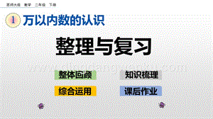 西師大版二年級下冊數(shù)學(xué)第一單元 1.13 整理與復(fù)習(xí) PPT課件