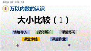 西師大版二年級下冊數(shù)學第一單元 1.8 大小比較（1） PPT課件