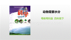 粵教版四年級下冊科學(xué)動物需要水分PPT課件.pptx