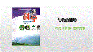 粵教版四年級下冊科學 《動物的運動》 PPT課件.pptx