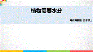 2020新粵教版五年級上冊科學植物需要水分ppt課件（含教案+練習）.pptx