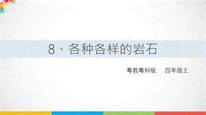 2020新粵教版四年級上冊科學第二單元第8課《各種各樣的巖石》ppt課件.ppt