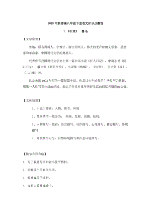 人教部編版八年級語文下冊全冊知識點(diǎn)總結(jié).doc