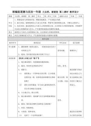 部編版一年級下冊道德與法制9我和我的家第二課時 教案.doc