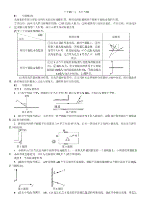 人教版八年級上冊物理第4章小專題（二）光學作圖 練習題附答案.doc