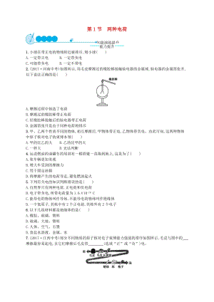 九年級(jí)物理全冊(cè)15.1兩種電荷課后習(xí)題新版新人教版.doc
