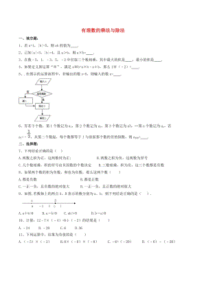 人教版七年級數學上冊有理數的乘法與除法課后練習.doc