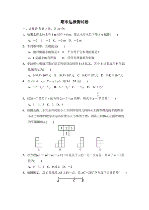 人教版七年級上冊數學期末測試卷 (4).doc