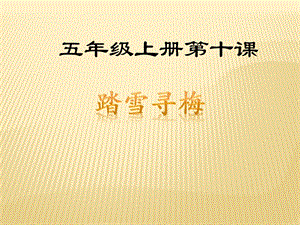 湘藝版五年級上冊音樂10《演唱 踏雪尋梅》公開課課件（安徽胡老師市級優課）.ppt
