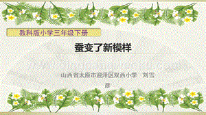 教科版三年級下冊科學《蠶變了新模樣》教學課件.pptx