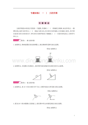 人教版八年級物理下冊第七章力專題訓練一力的作圖分層精煉.docx