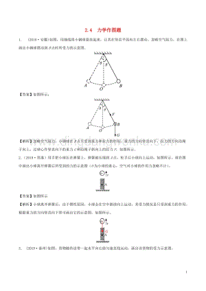 全國通用備戰2020中考物理專題2.4力學作圖題含解析.doc