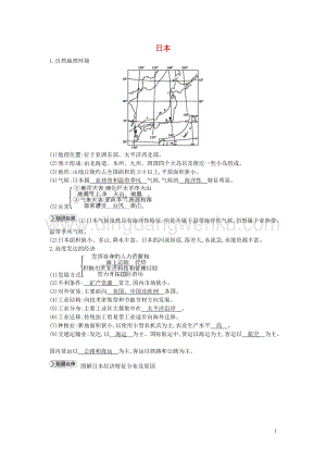 湘教版七年級地理下冊第八章走進國家8.1日本知識點素材.doc