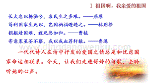 部編版九年級下冊語文1祖國啊我親愛的祖國教學課件.pptx