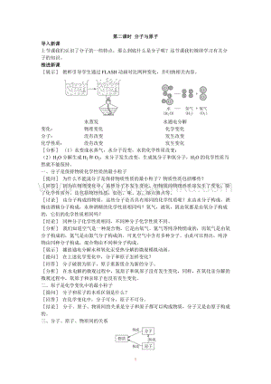 人教版九年級上冊化學示范教案（第三單元課題2分子和原子第2課時）教案.doc