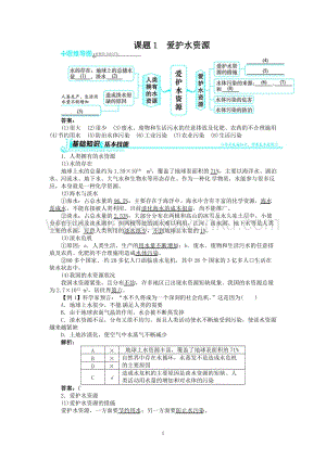 人教版九年級(jí)上冊(cè)化學(xué)例題精講：第4單元 課題1愛護(hù)水資源.doc