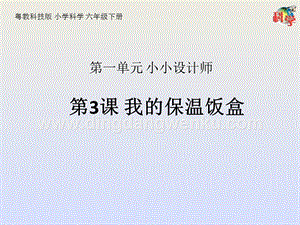 粵教粵科版六年級下冊科學(xué)課件第3課我的保溫飯盒(共20張PPT).pptx