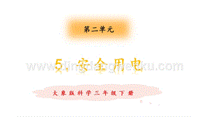 大象版三年級(jí)下冊(cè)科學(xué)2.5安全用電教學(xué)課件.pptx