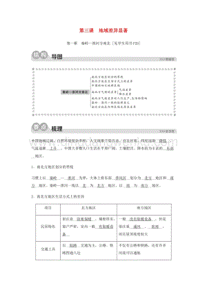 人教版七年級下冊歷史與社會5.3.1秦嶺-淮河分南北同步測試含解析.docx
