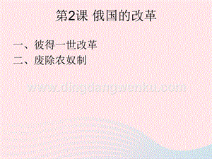 人教版九年級下冊歷史第一單元殖民地人民的反抗與資本主義制度的擴(kuò)展第2課俄國的改革課件1.ppt