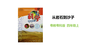 粵教粵科版四年級上冊科學《從巖石到沙子》教學課件.pptx