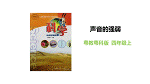 粵教粵科版四年級上冊科學《聲音的強弱》教學課件.pptx