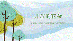 大象版三年級下冊科學3.4《開放的花朵》精品課件.pptx